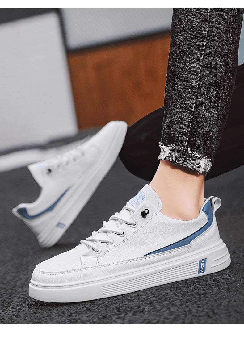 Style coréen Fashionable All-match Blanc Chaussures Homme mince Casual Respirant Toile Sneaker
