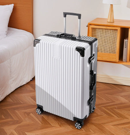 Valise de chariot femme Grande capacité Cuir durable avec une serrure et une fermeture éclair