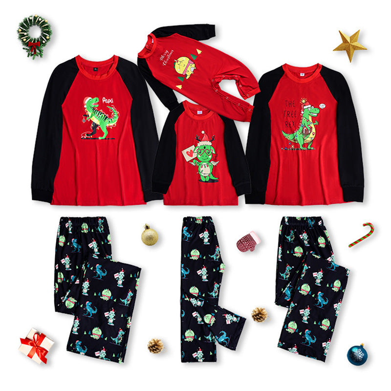 European and American Fashion Print Family Pajama Set