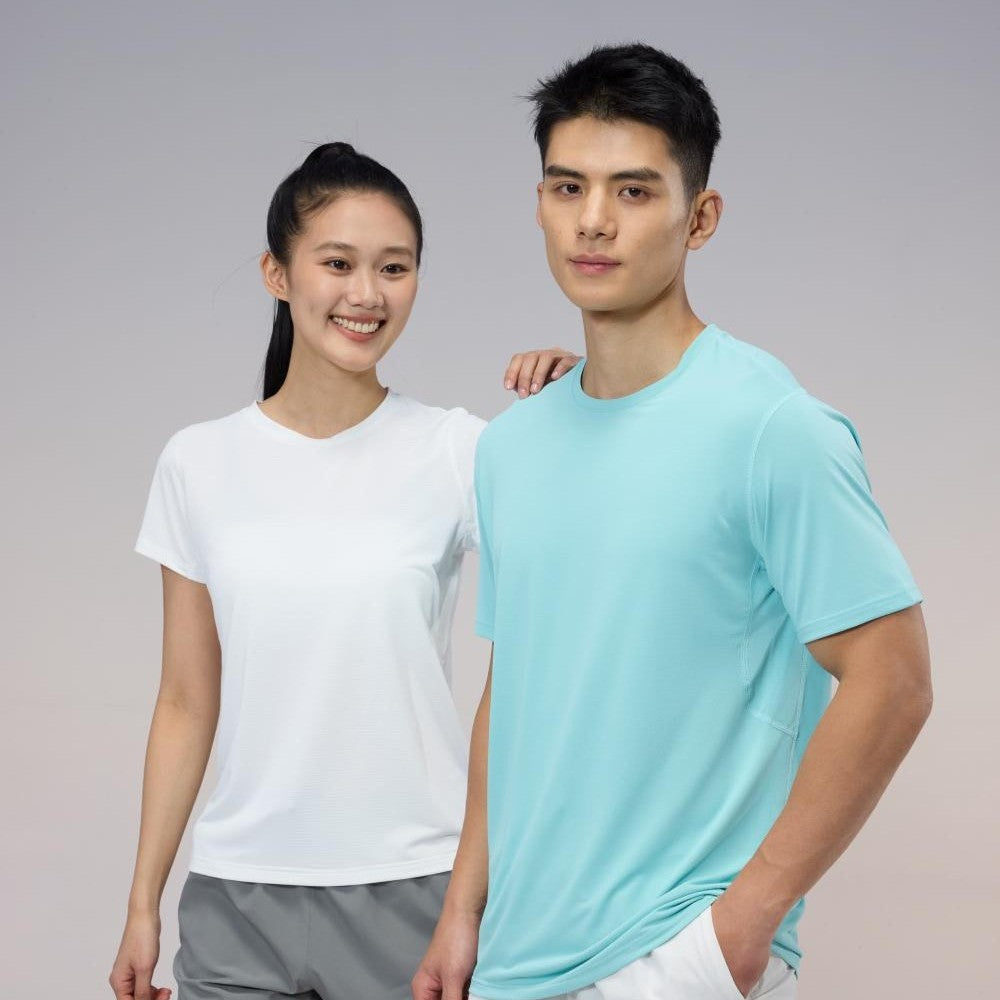 T-shirt cou rond à séchage rapide Été Manches courtes Uniforme de travail