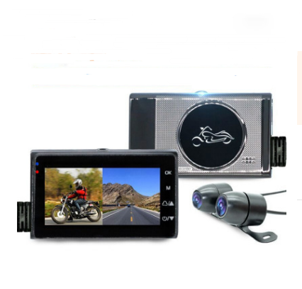 1080P Locomotive Motorcycle Driving Recorder Waterproof Front and Rear Double L Split Type