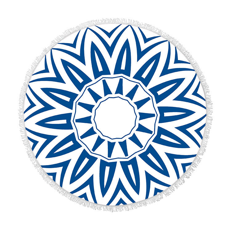 Serviette de plage fringée, serviette de bain ronde, serviette de plage