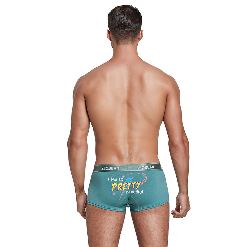 Spring Men's Boxers Mode Trendy Sexy Hommes Bas Culottes