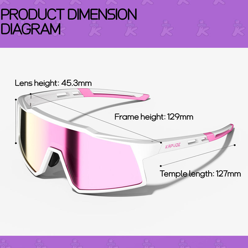 Lunettes de vélo polarisé pour enfants pour adolescents Sports de plein air et plein air