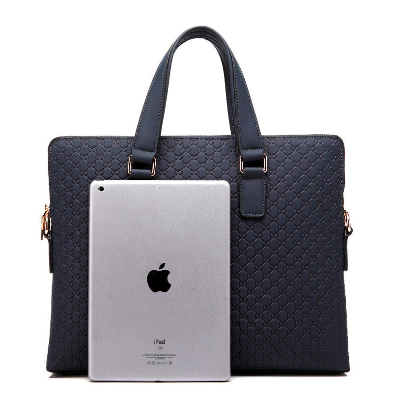 Men's 14-inch Professional Genuine Leather Briefcase