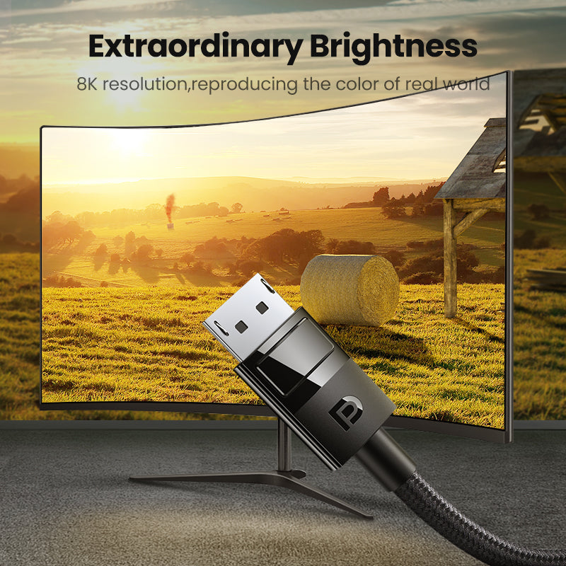 Ligne de connexion 8k Display 4k Interface d'affichage d'ordinateur