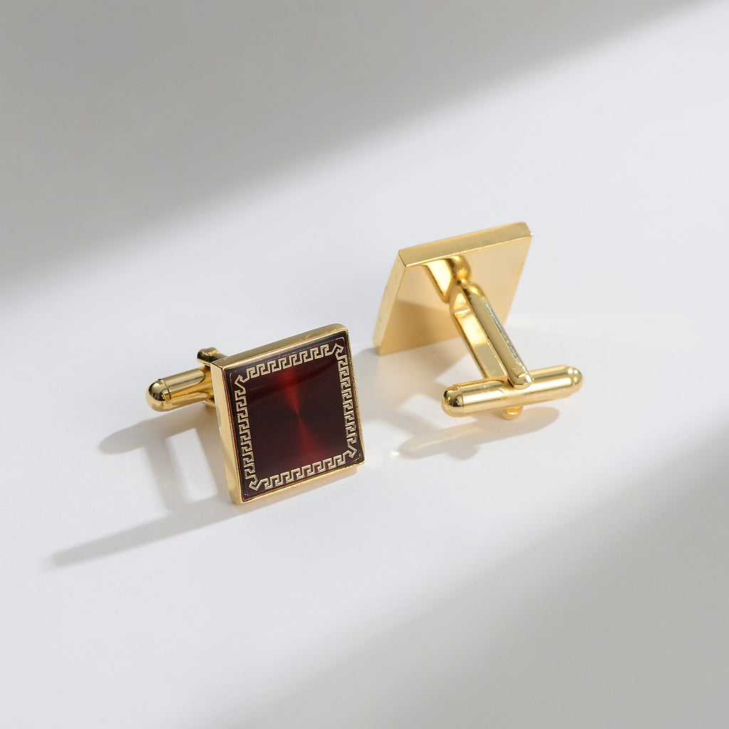 Daily Darcy Retro Patch Cufflinks en cuivre