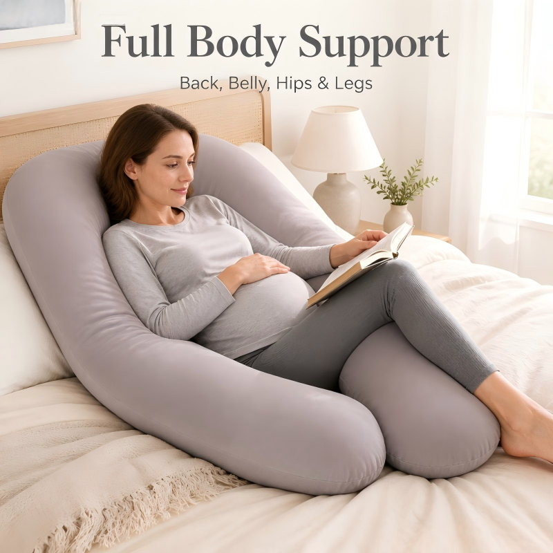 Grossesse Oreiller U Formed Maternité Oreiller Soutien Dos Jambes Dormir Belly