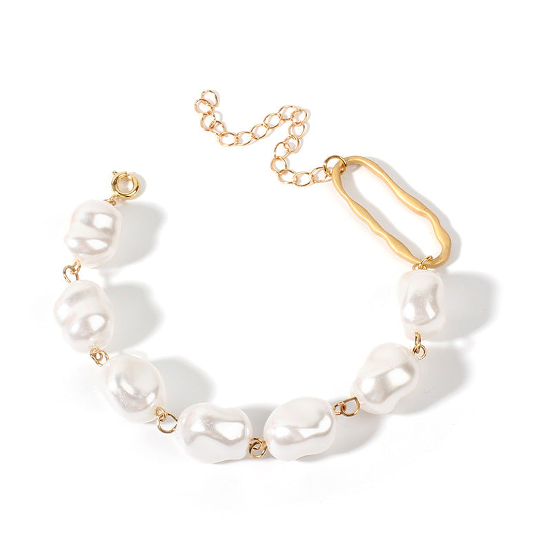 Bracelet baroque en perles irrégulières