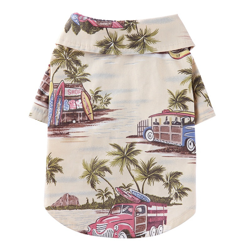 Vêtements de chemise de style chien hawaïen