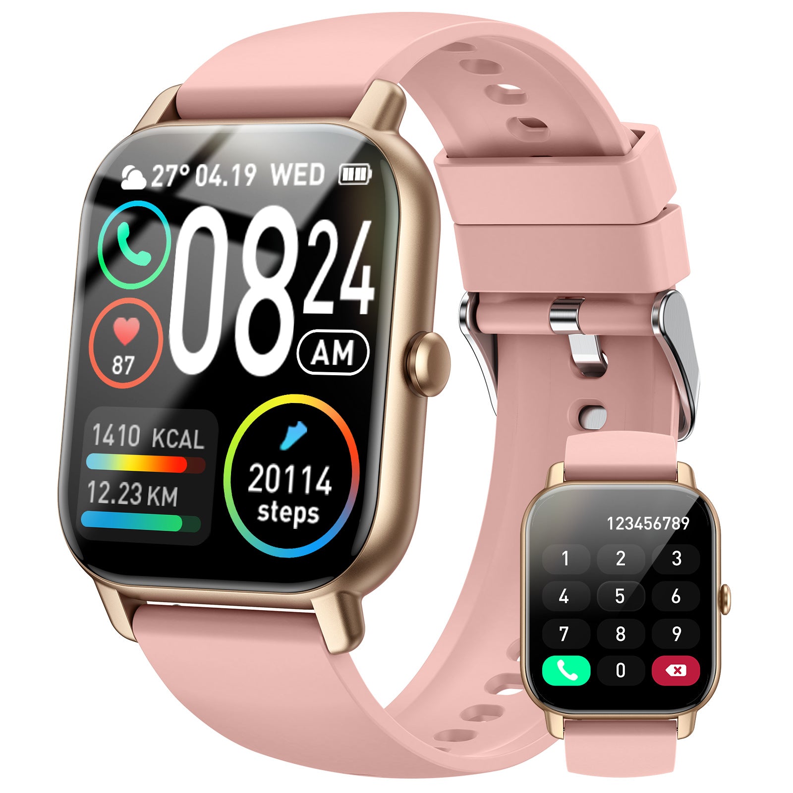 Smart Watch Bluetooth appelant la fréquence cardiaque Pression artérielle Sommeil
