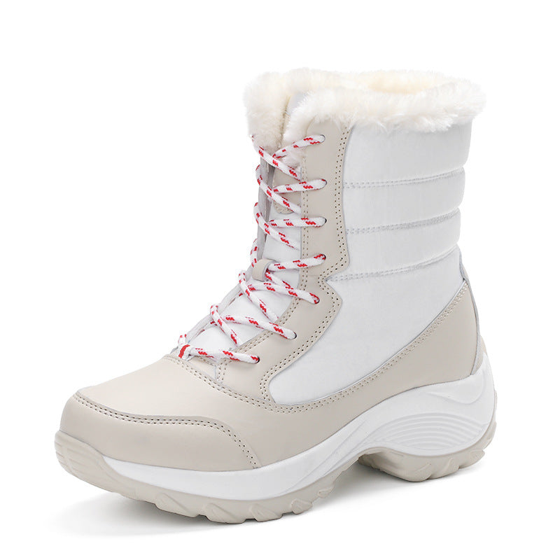 Chaussures femme haut-top en velours et chaussures imperméables