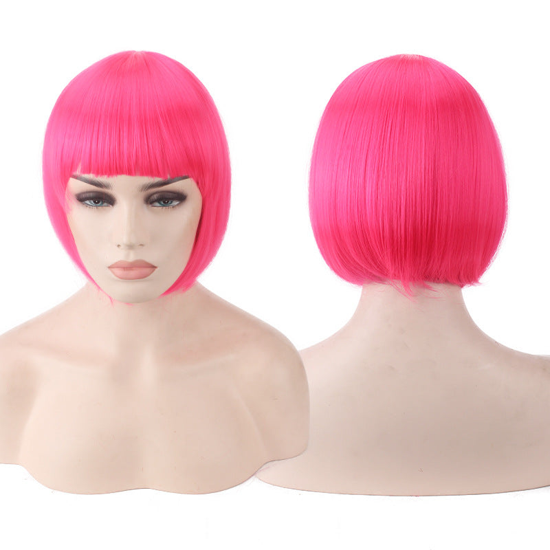 Cosplay perruque cheveux court bob