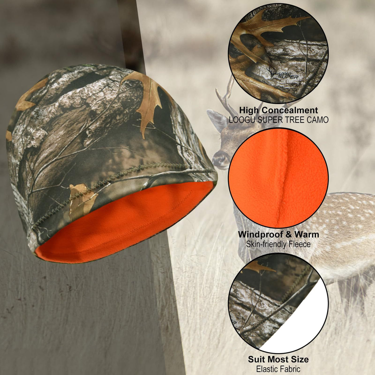 Extérieur Garder chaud à l'abri du vent et protection contre le froid Fusée polaire Grand arbre Automne et hiver C