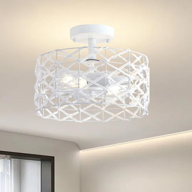 Lampe d'aspiration à la main simple de style country avec fer forgé