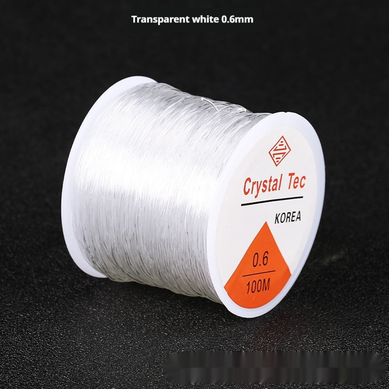 Ligne de pêche ronde transparente Filament couleur cristal câble bricolage perles élastique chaîne juive