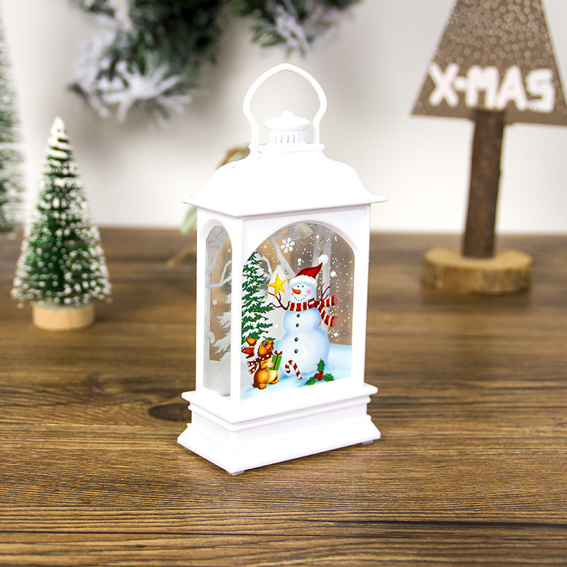 Décorations de Noël Portables Ornements transparents peints de Noël