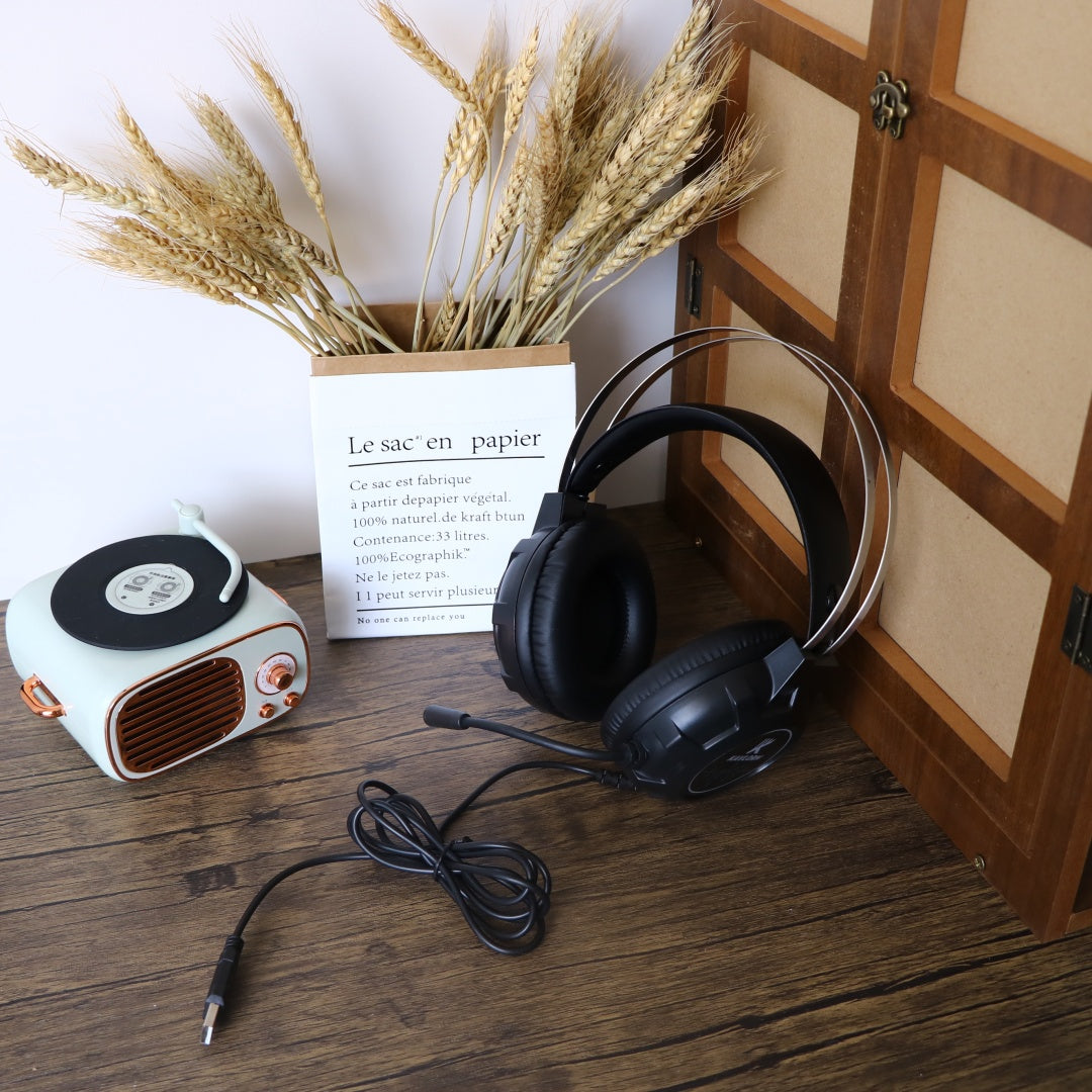 Casques sur-oreilles filaires pour ordinateur