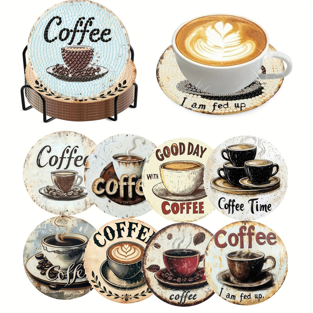 Diamant Art Dessin Coaster avec support