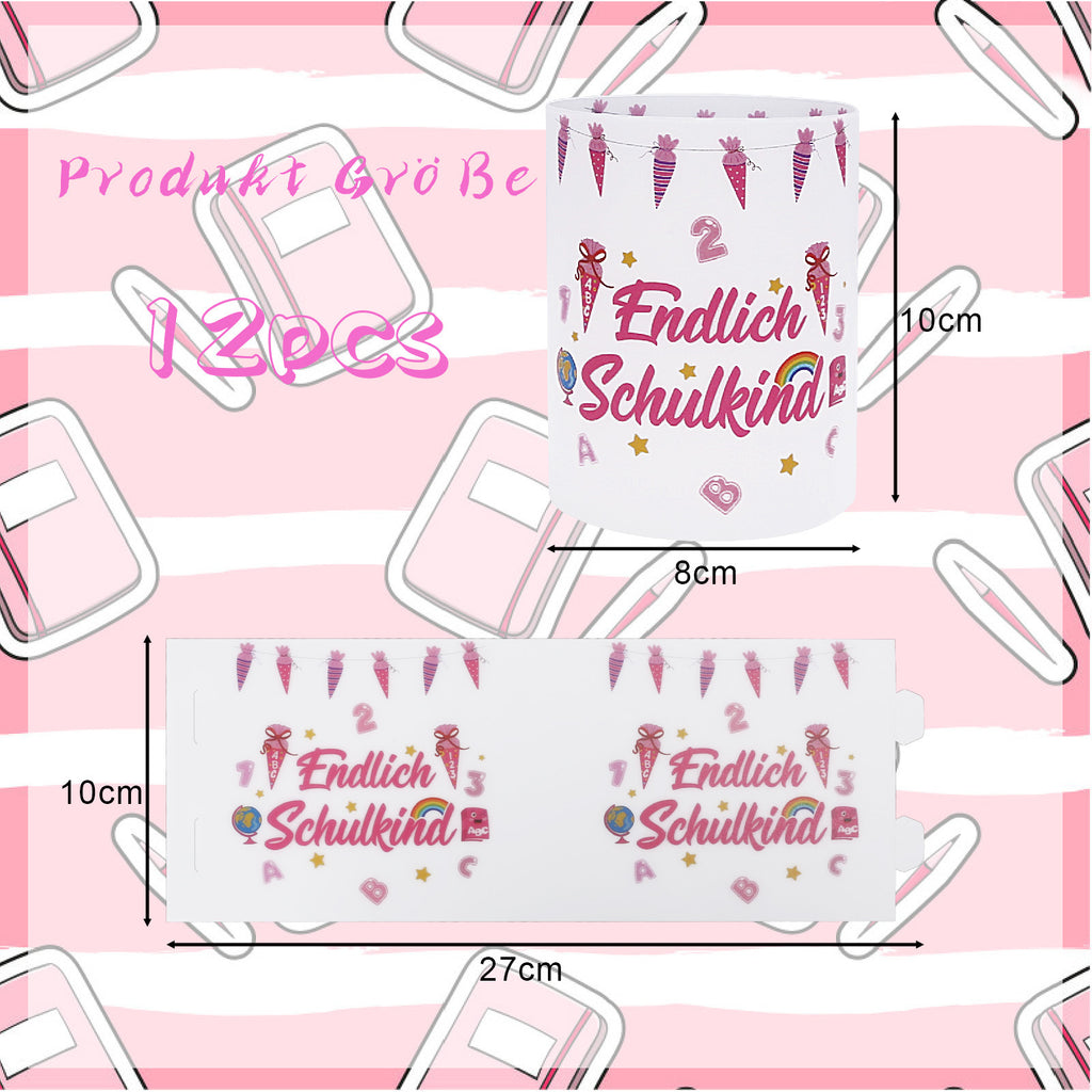 Set de 12 nuances de bougie rose