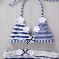 Maillot de bain en dentelle rayée bébé