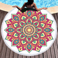Serviette de plage ronde en microfibre