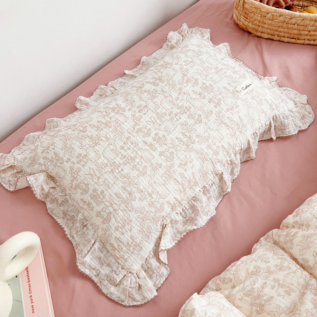 Coussin en coton floral de style coréen Gauze