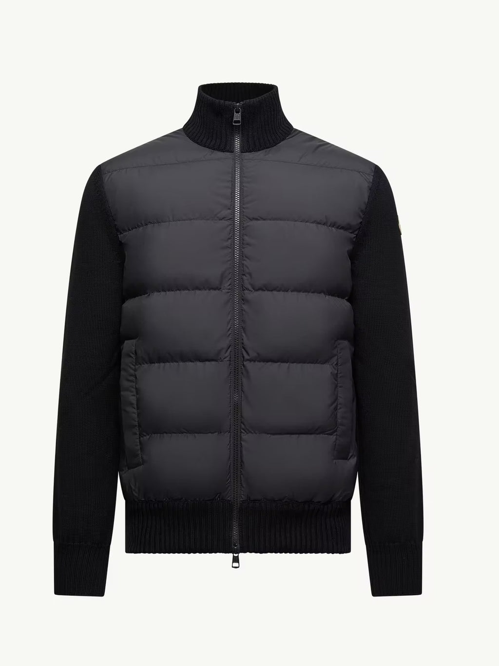 Hommes Patchwork d'hiver Manches longues Stand-Neck Sweater Coat