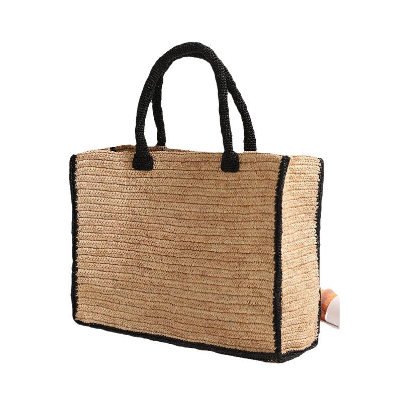 Sac à main pour femmes Raffia Square Straw