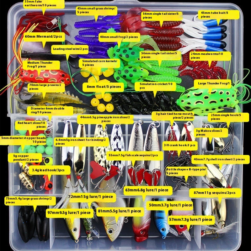 141-Piece Lure Set with Multiple Swimming Depths