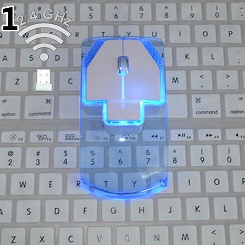 Souris optique lumineuse sans fil Intelligente de 2,4 GHz pour ordinateur portable