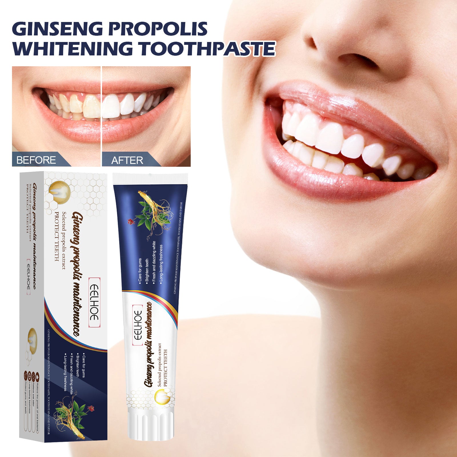 Ginseng Propolis Blanchiment Dentifrice 1 00g 1box