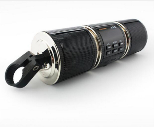 Motorcycle Bluetooth Music Player MP3 Motorcycle Stereo Speaker FM Radio réglable LED Sc