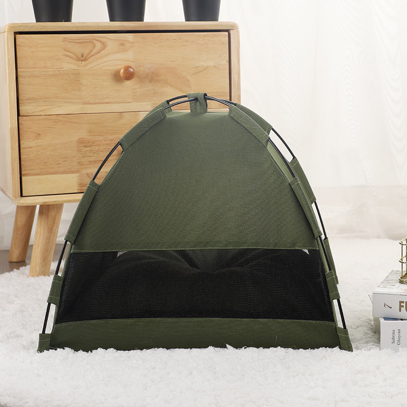 Cat Tente Cooling Mat Dog House Pet Canapé Camping Dog Lit avec coussin pour chien Kennel Intérieur