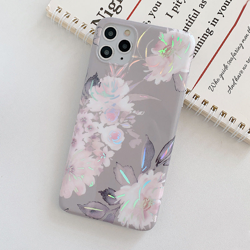 Laser Flowers Téléphone portable Silicone Soft Case