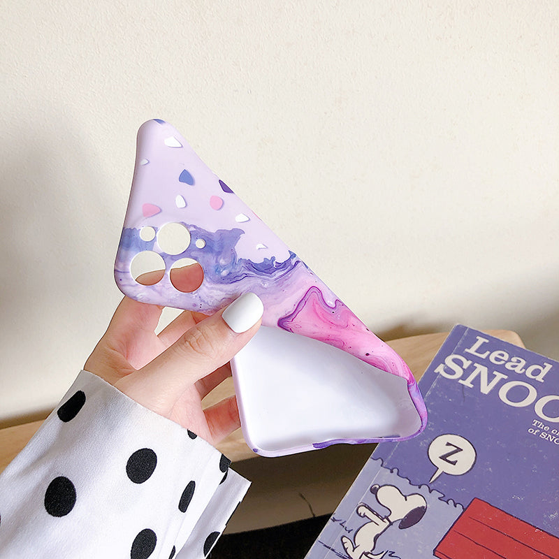Creative Graffiti Peinture à l'huile pourpre Boîtier de téléphone en silicone