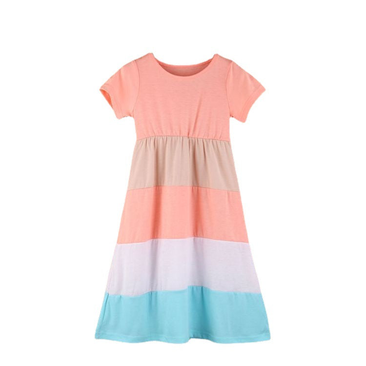 Robe de parent-enfant à manches courtes pour femmes