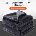 2pc Super absorbant épaissi microfibre lavage de voiture serviette de séchage Lint Free Streak Free Auto