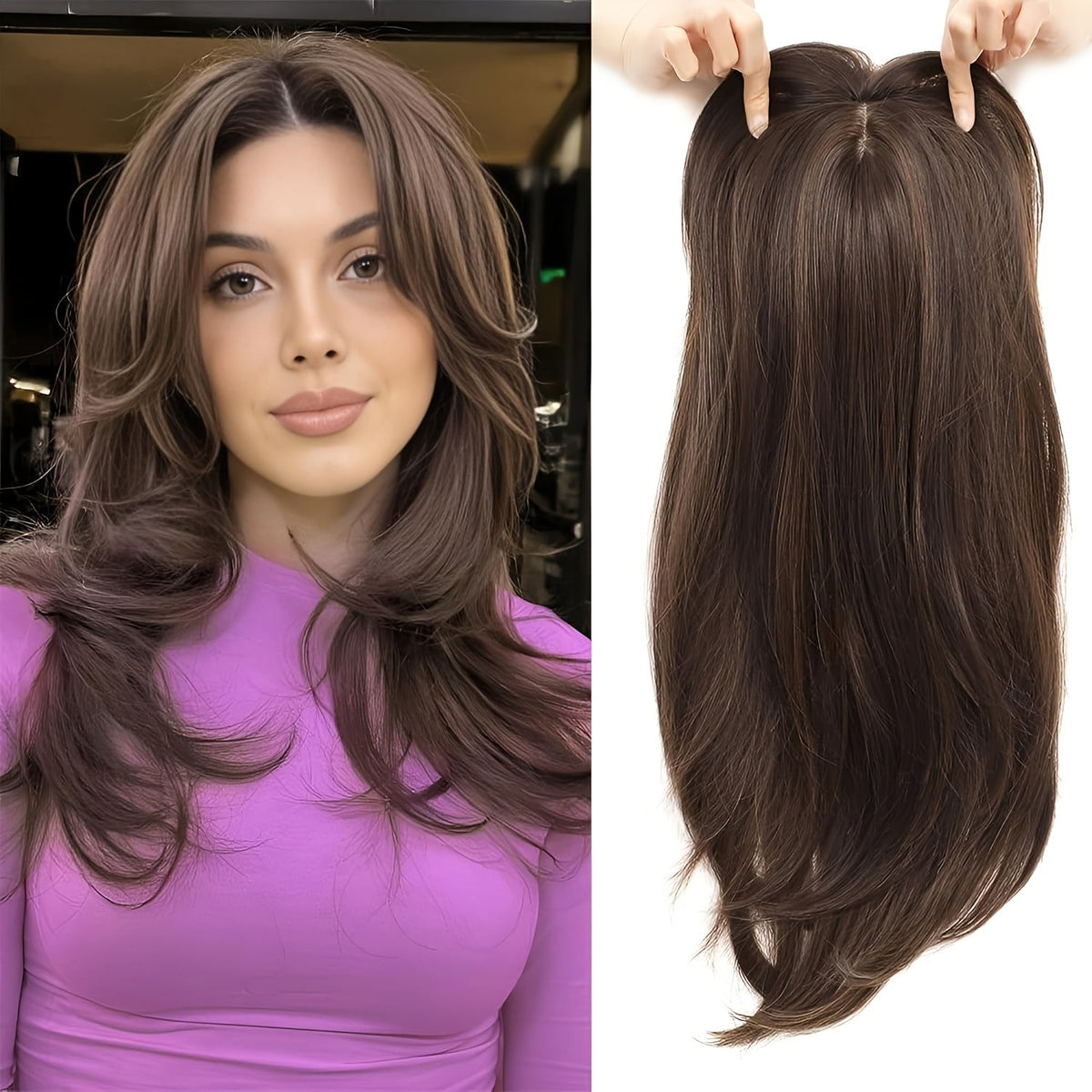 Ombre Figure-eight Bangs Synthetic Fiber Long Curls