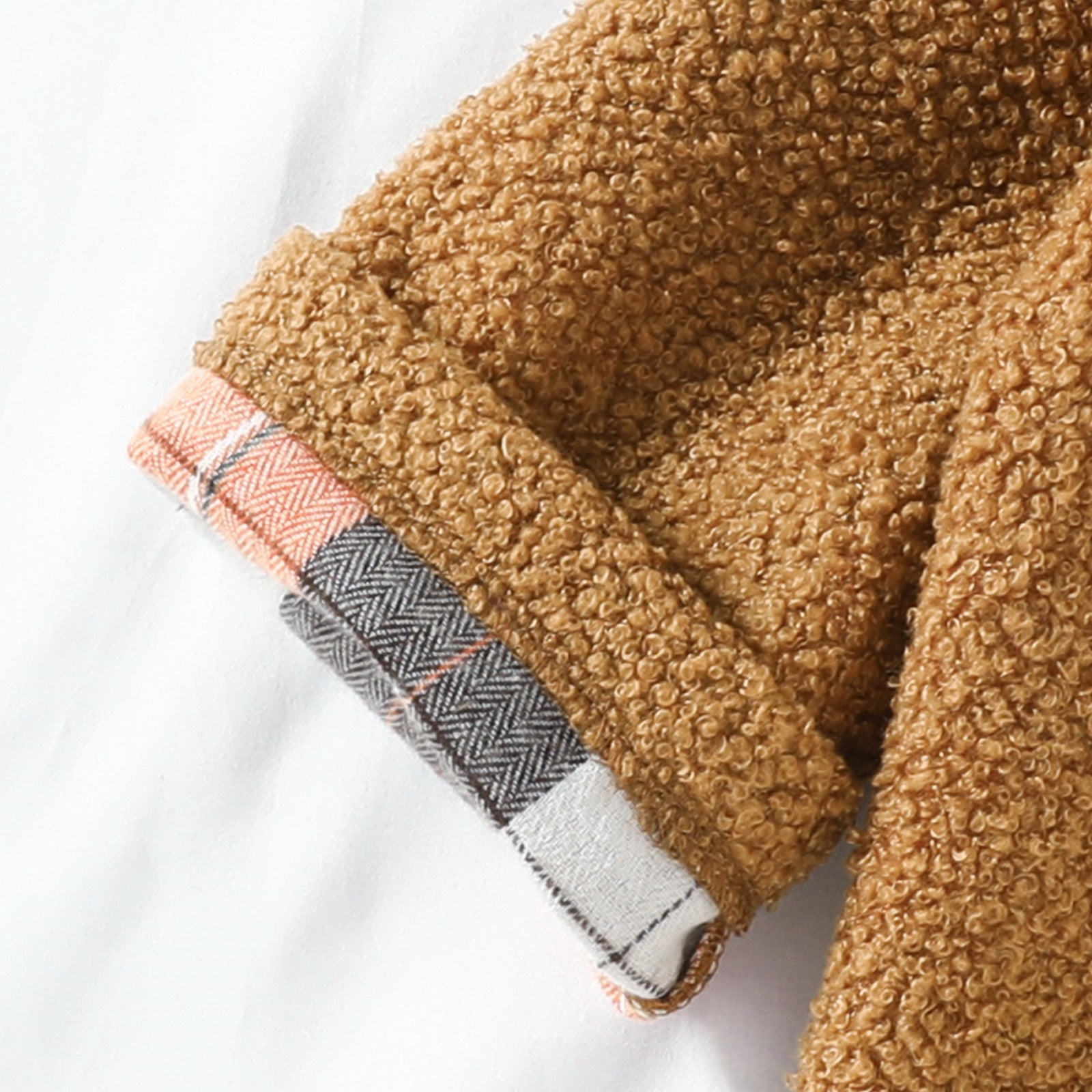 Manteau réversible en peluche d'automne