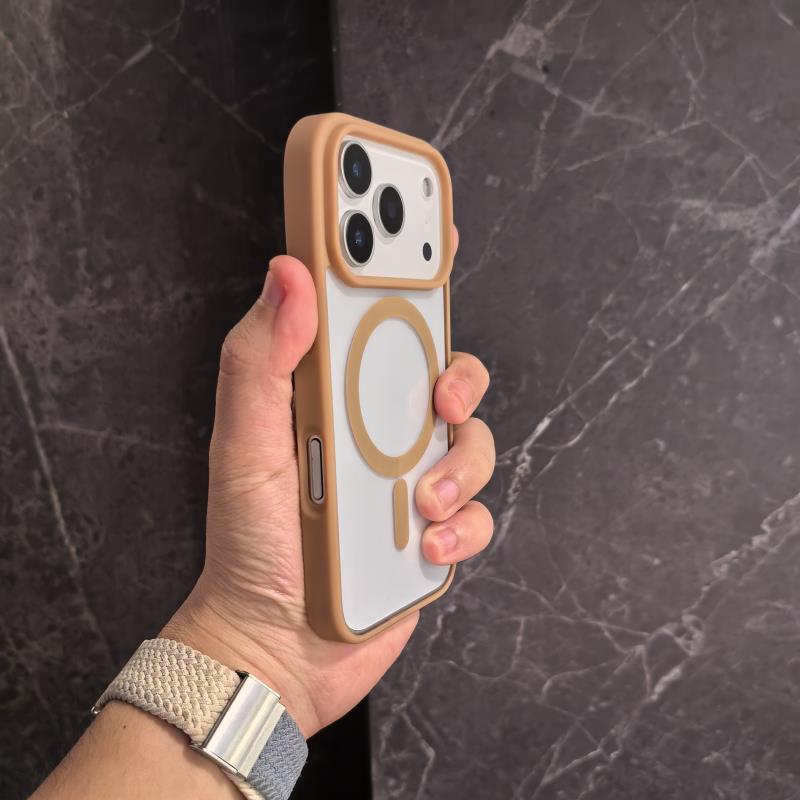 Boîtier de téléphone non jaune Transparent magnétique ultra-mince Protection anti-goutte