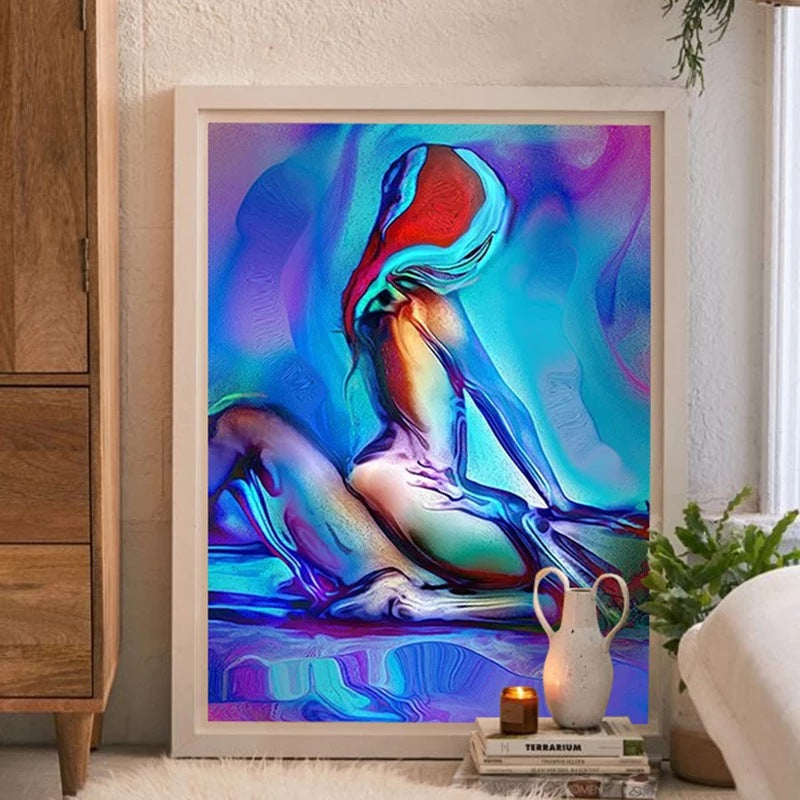 Abstract Colorful Femme maison décoration murale peinture