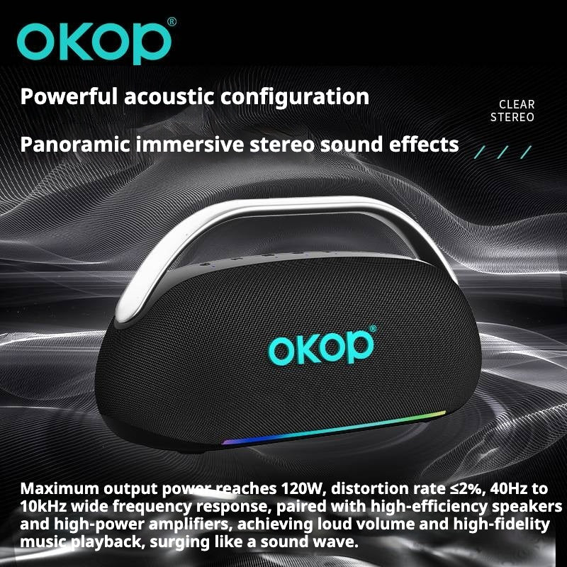 KP-8002 Haut-parleur Bluetooth Partie extérieure utilisation longue durée de vie de batterie sous-woofer portable maison Audi