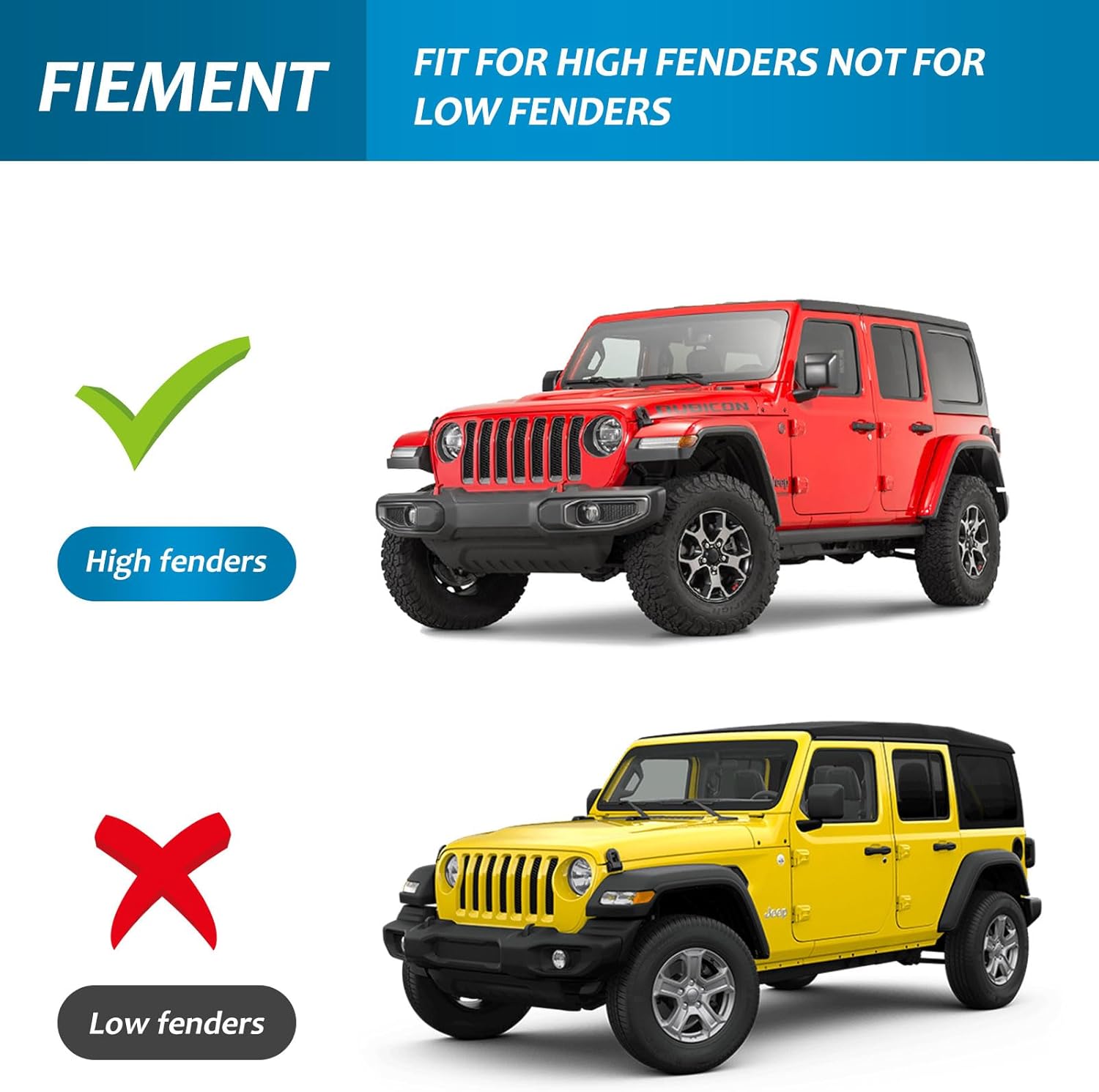 Barres avant et arrière compatibles avec Jeep Wrangler JL et JLU Unlimited Rubi 2018