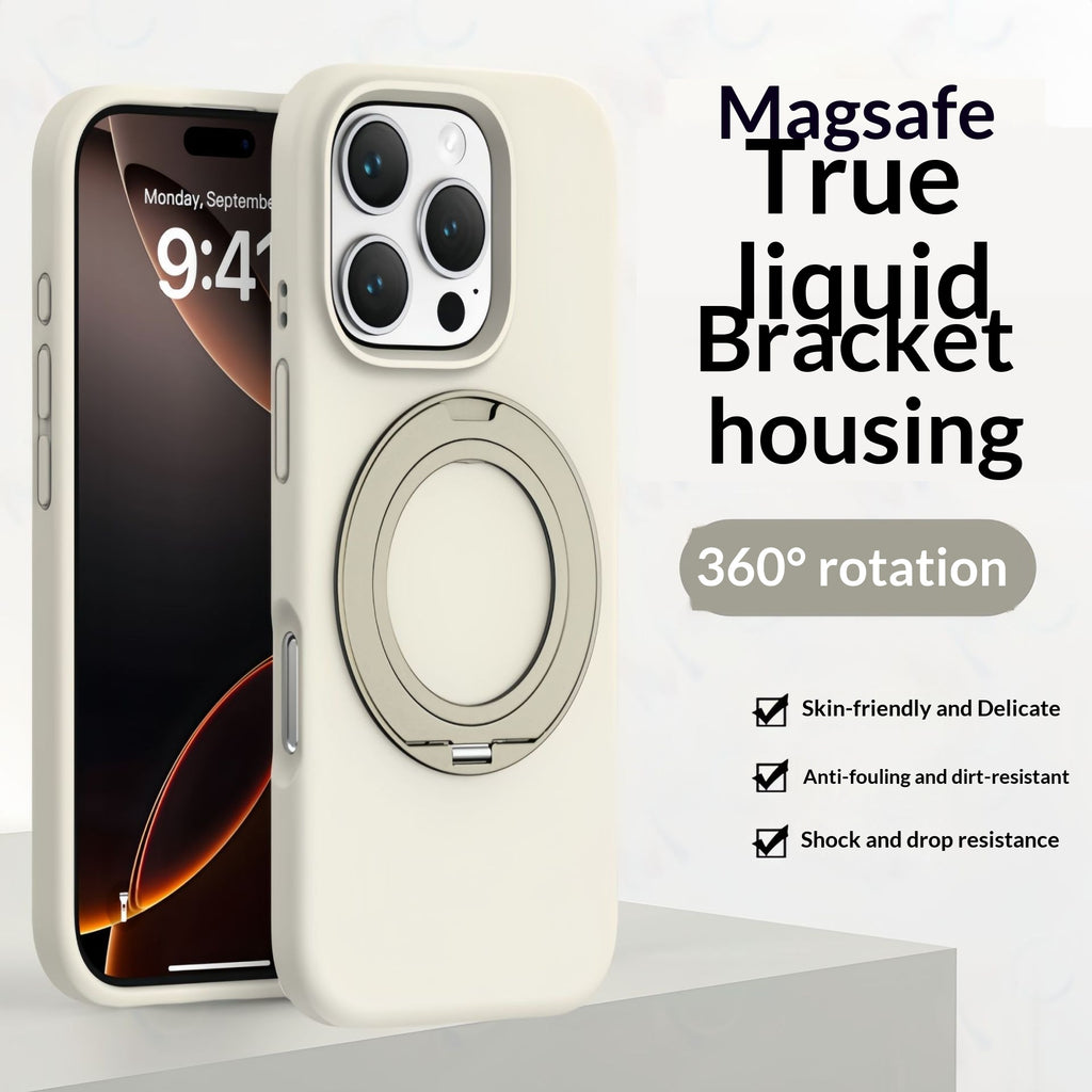 Boîtier de téléphone rotatif magnétique en silicone liquide