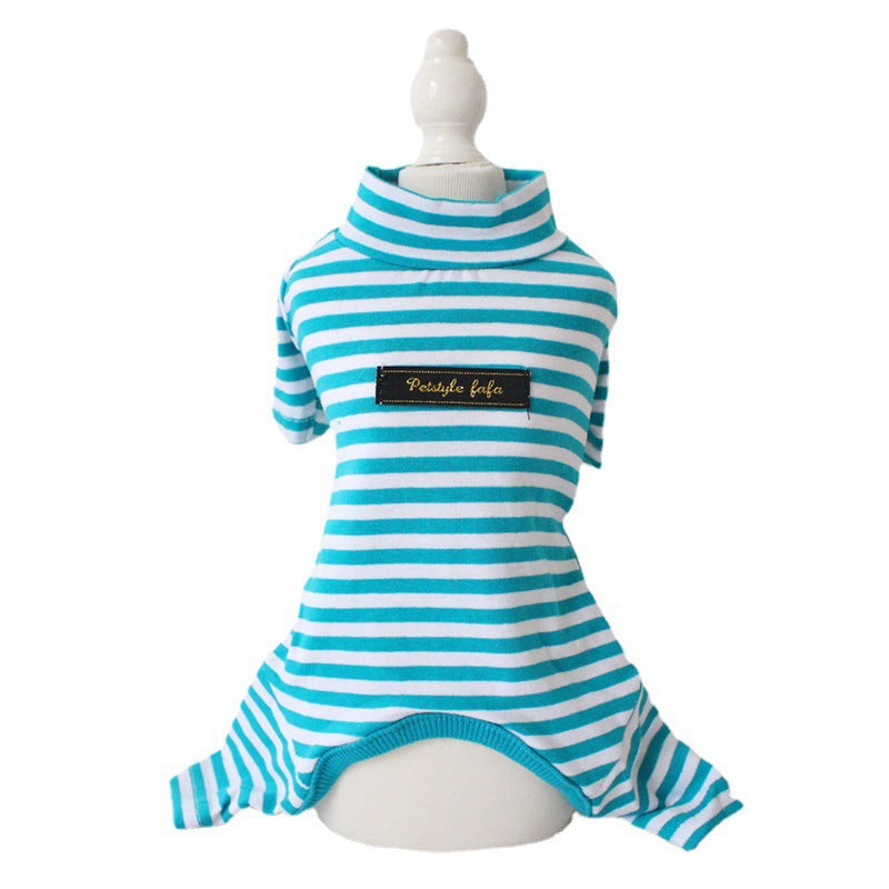 Leggings pour animaux de compagnie rayés en coton de huit couleurs