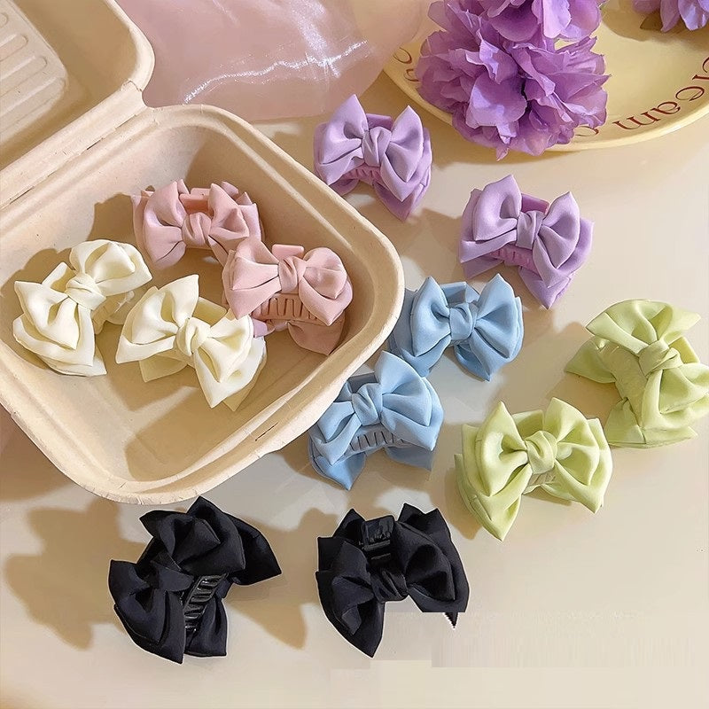 Sweet Satin Bow Accessoires de cheveux Grip petite taille