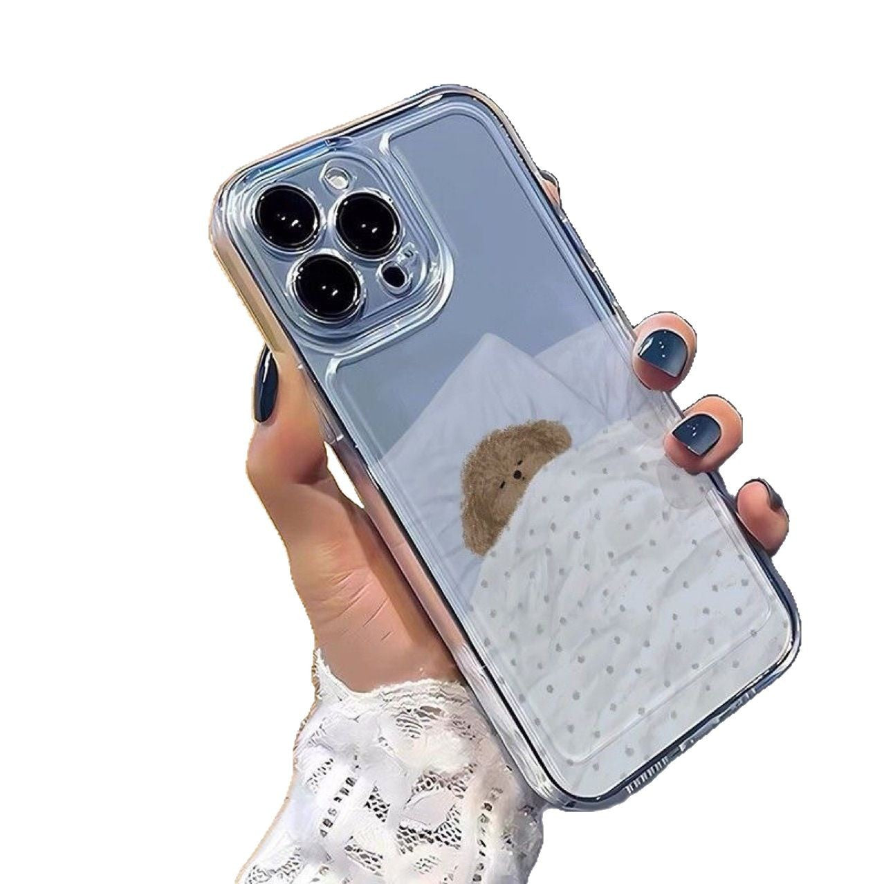 Motif de chiot chat pour les amoureux Cas de téléphone transparent