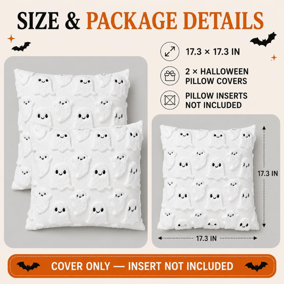 Couvertures d'oreillers 2PCS Halloween