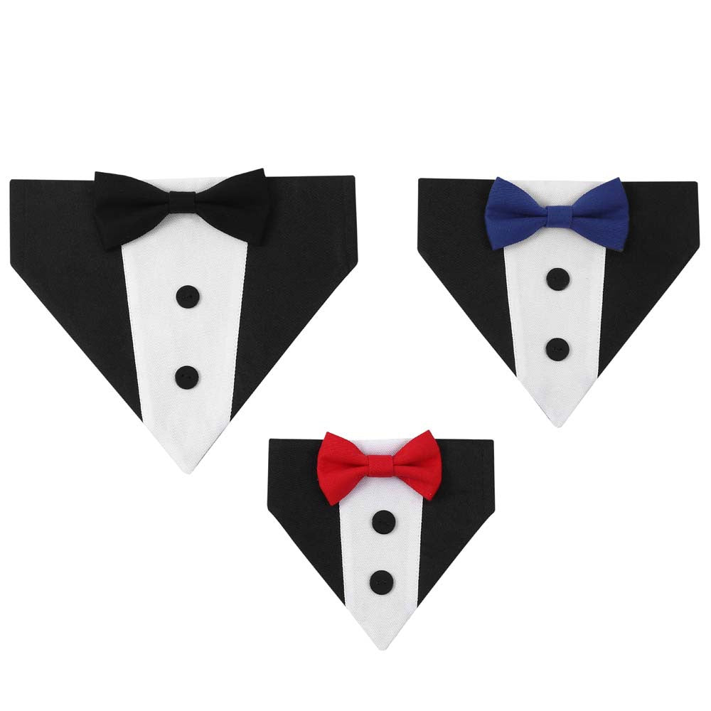 Chien de chien Triangulaire écharpe chien Saliva Bib Bow Tie